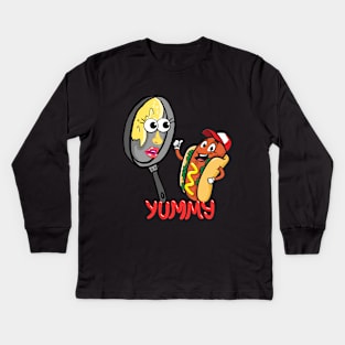 Yummy Sausage Kids Long Sleeve T-Shirt